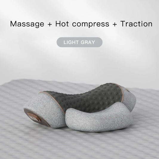3 In 1 Neck Massager Pillow Electric Cervical Pillow Lifting Traction Relax Hot Compress Vibration Massage Neck Pain Relief