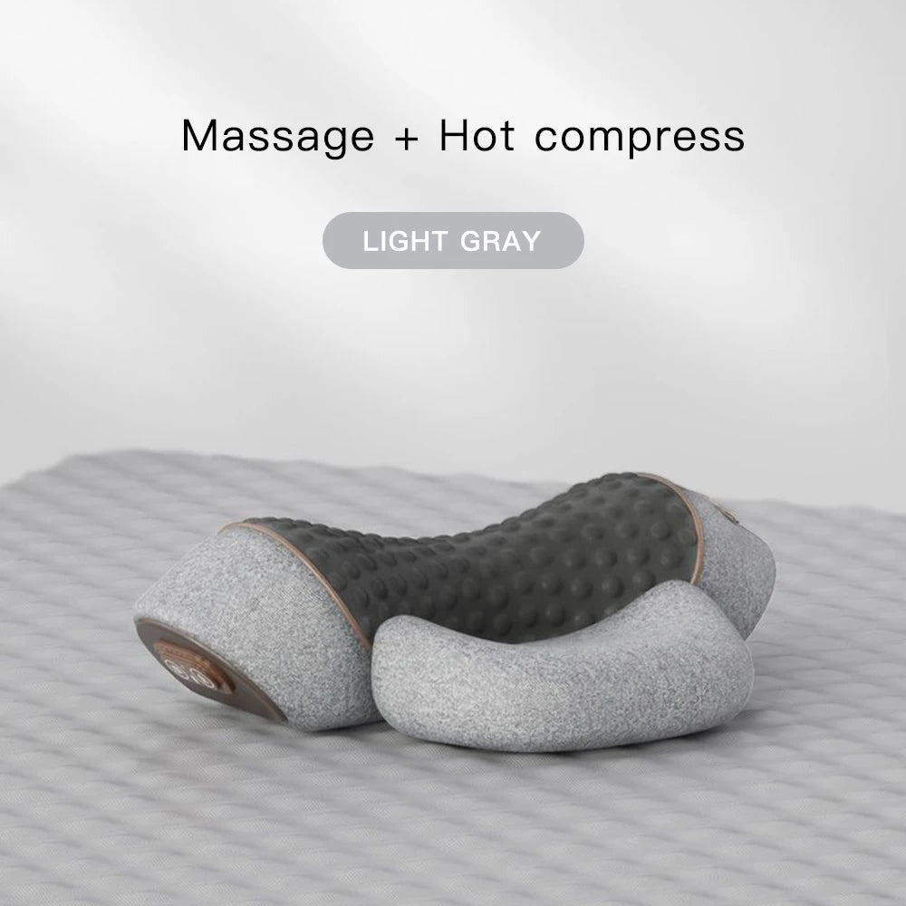 3 In 1 Neck Massager Pillow Electric Cervical Pillow Lifting Traction Relax Hot Compress Vibration Massage Neck Pain Relief